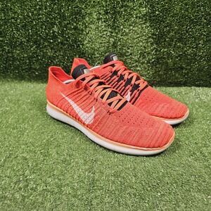 Nike Free RN Flyknit Orange Bright Crimson Athletic Sneakers 831069-601 Mens 11